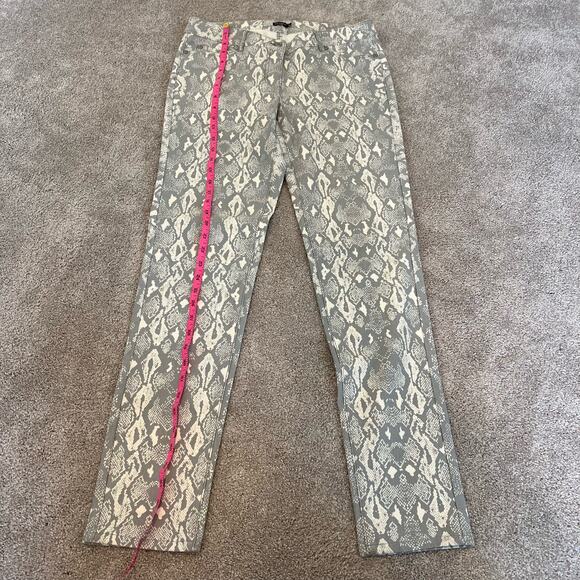 J McLaughlin Women's Snakeskin Skinny Jean Cream and Grey Size‎ 8 - Picture 5 of 12